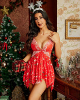 Christmas Front Closure Babydoll